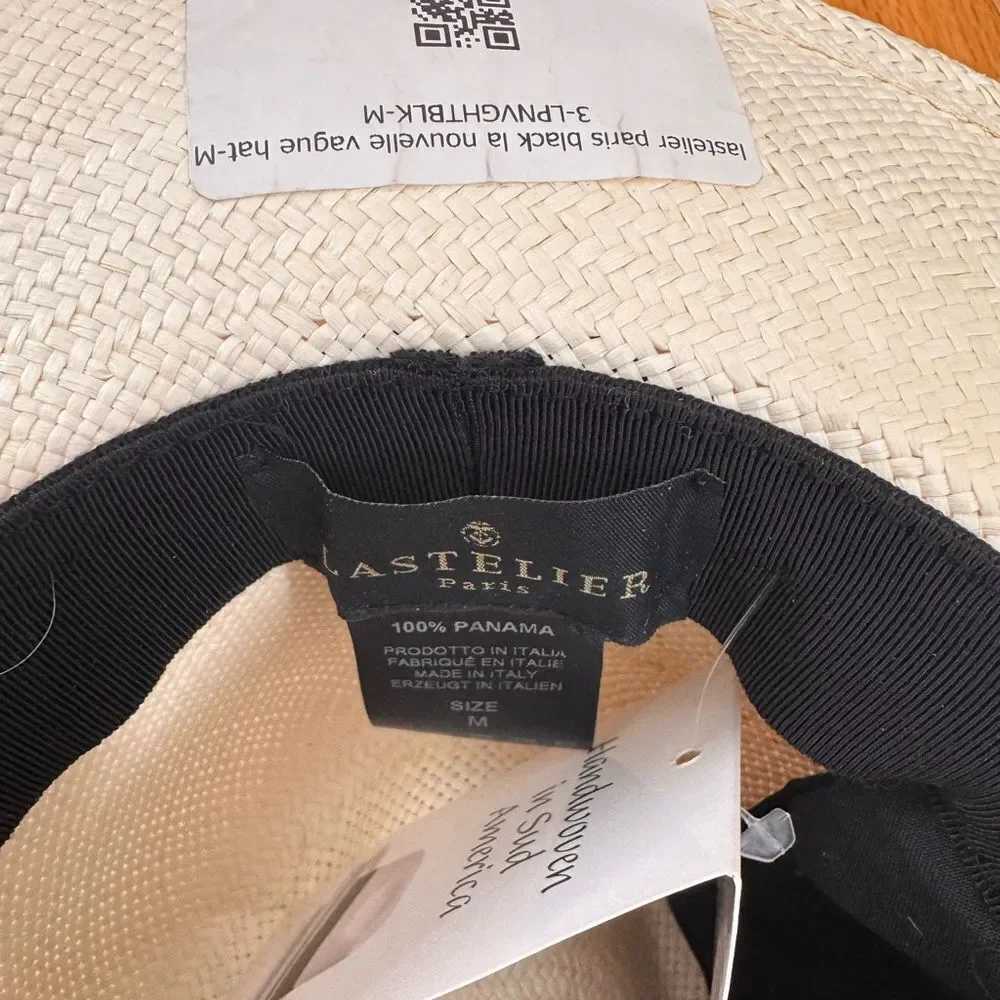 LASTELIER Paris black La nouvelle vague hat M NWT